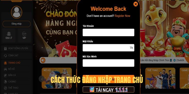 Quy trình newbie thực hiện đăng nhập 23WIN